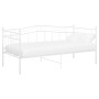 Estructura de sofá cama sin colchón metal blanco 90x200 cm