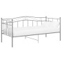 Estructura de sofá cama sin colchón metal gris 90x200 cm