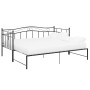Estructura sofá cama extraíble sin colchón metal negro 90x200cm
