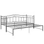 Estructura sofá cama extraíble sin colchón metal negro 90x200cm