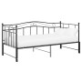 Estructura sofá cama extraíble sin colchón metal negro 90x200cm