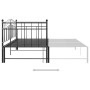Estructura sofá cama extraíble sin colchón metal negro 90x200cm