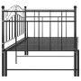 Estructura sofá cama extraíble sin colchón metal negro 90x200cm