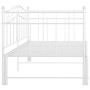 Sofá cama extraíble sin colchón metal blanco 90x200cm