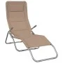 Tumbona plegable 2 uds textilene acero con recubrimiento taupe de vidaXL, Tumbonas - Ref: Foro24-312477, Precio: 161,14 €, De...