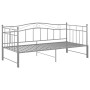 Estructura sofá cama extraíble sin colchón metal gris 90x200 cm