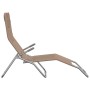 Folding lounger 2 pcs textilene steel with taupe coating by vidaXL, Loungers - Ref: Foro24-312477, Price: 161,66 €, Discount: %