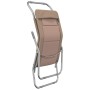 Folding lounger 2 pcs textilene steel with taupe coating by vidaXL, Loungers - Ref: Foro24-312477, Price: 161,66 €, Discount: %