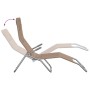 Folding lounger 2 pcs textilene steel with taupe coating by vidaXL, Loungers - Ref: Foro24-312477, Price: 161,66 €, Discount: %