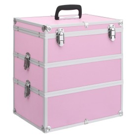 Makeup case 37x24x40 cm pink aluminum by vidaXL, toiletry bags - Ref: Foro24-91841, Price: 77,17 €, Discount: %