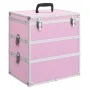 Make-up-Koffer 37x24x40 cm rosa Aluminium von vidaXL, Kulturbeutel - Ref: Foro24-91841, Preis: 75,40 €, Rabatt: %