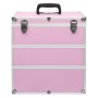 Maletín de maquillaje 37x24x40 cm aluminio rosa de vidaXL, Neceseres - Ref: Foro24-91841, Precio: 77,17 €, Descuento: %