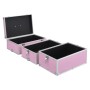 Maletín de maquillaje 37x24x40 cm aluminio rosa de vidaXL, Neceseres - Ref: Foro24-91841, Precio: 77,17 €, Descuento: %