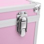 Maletín de maquillaje 37x24x40 cm aluminio rosa de vidaXL, Neceseres - Ref: Foro24-91841, Precio: 77,17 €, Descuento: %