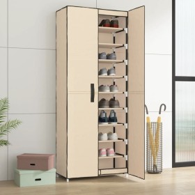 Cream fabric shoe cabinet 60x30x166 cm by vidaXL, Shoe racks and shoe organizers - Ref: Foro24-337260, Price: 52,26 €, Discou...