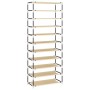 Armario zapatero de tela crema 60x30x166 cm de vidaXL, Zapateros y organizadores de calzado - Ref: Foro24-337260, Precio: 52,...