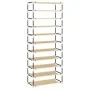 Cream fabric shoe cabinet 60x30x166 cm by vidaXL, Shoe racks and shoe organizers - Ref: Foro24-337260, Price: 52,26 €, Discou...