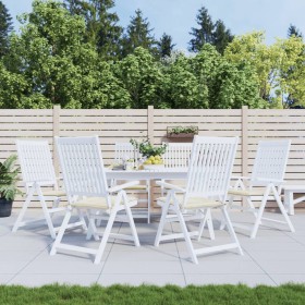 Gartensesselkissen 6 Stück aus cremefarbener Oxford-Gewebe 50x50x3 cm. von vidaXL, Kissen für Stühle und Sofas - Ref: Foro24-...