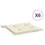 Gartensesselkissen 6 Stück aus cremefarbener Oxford-Gewebe 50x50x3 cm. von vidaXL, Kissen für Stühle und Sofas - Ref: Foro24-...