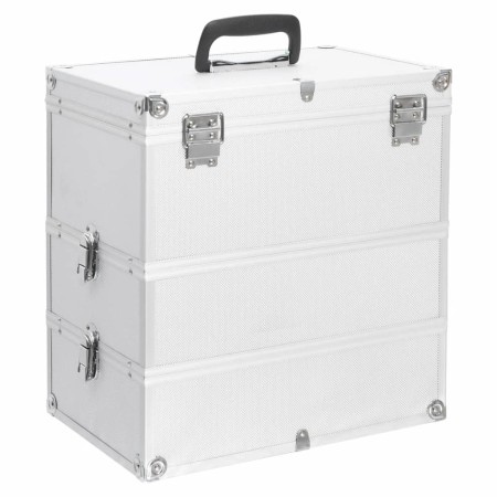 Maletín de maquillaje 37x24x40 cm aluminio plateado de vidaXL, Neceseres - Ref: Foro24-91839, Precio: 65,57 €, Descuento: %