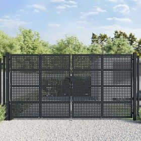 Anthracite gray steel garden gate 400x225 cm by vidaXL, garden gates - Ref: Foro24-154575, Price: 990,11 €, Discount: %