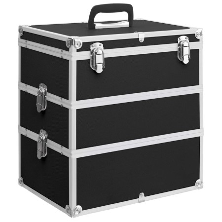 Maletín de maquillaje 37x24x40 cm aluminio negro de vidaXL, Neceseres - Ref: Foro24-91840, Precio: 68,57 €, Descuento: %