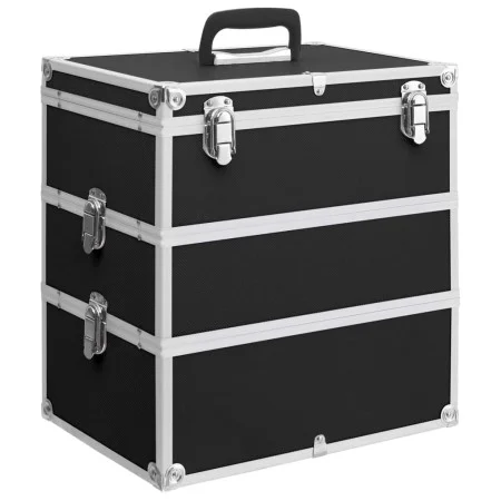 Schminkkoffer 37x24x40 cm schwarzes Aluminium von vidaXL, Kulturbeutel - Ref: Foro24-91840, Preis: 68,57 €, Rabatt: %