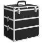 Schminkkoffer 37x24x40 cm schwarzes Aluminium von vidaXL, Kulturbeutel - Ref: Foro24-91840, Preis: 68,57 €, Rabatt: %