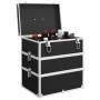 Schminkkoffer 37x24x40 cm schwarzes Aluminium von vidaXL, Kulturbeutel - Ref: Foro24-91840, Preis: 68,57 €, Rabatt: %