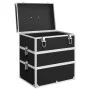 Schminkkoffer 37x24x40 cm schwarzes Aluminium von vidaXL, Kulturbeutel - Ref: Foro24-91840, Preis: 68,57 €, Rabatt: %