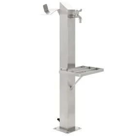 Columna de agua de jardín acero inoxidable cuadrada 95 cm de vidaXL, Sistemas de riego - Ref: Foro24-45455, Precio: 155,50 €,...