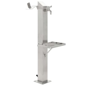 Columna de agua de jardín acero inoxidable cuadrada 95 cm de vidaXL, Sistemas de riego - Ref: Foro24-45455, Precio: 168,09 €,...
