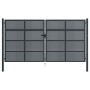 Anthrazitgraues Gartentor aus Stahl 400x225 cm von vidaXL, Gartentore - Ref: Foro24-154575, Preis: 989,55 €, Rabatt: %