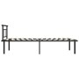 Estructura de cama sin colchón metal negro 100x200 cm