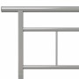 Estructura de cama sin colchón metal gris 100x200 cm