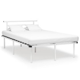 Estructura de cama sin colchón metal blanco 120x200 cm Estructura de cama sin colchón metal blanco 120x200 cm