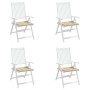 Cojines de silla de jardín 4 uds tela Oxford beige 50x50x3 cm de vidaXL, Cojines para sillas y sofás - Ref: Foro24-314044, Pr...