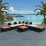 Gartenmöbel und Kissen 8 Stück schwarzes synthetisches Rattan von vidaXL, Gartensets - Ref: Foro24-42756, Preis: 877,18 €, Ra...