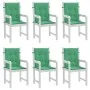 Gartenstuhlkissen mit niedriger Rückenlehne, 6 Stück, grüner Oxford-Stoff von vidaXL, Kissen für Stühle und Sofas - Ref: Foro...