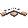 Gartenmöbel und Kissen 8 Stück schwarzes synthetisches Rattan von vidaXL, Gartensets - Ref: Foro24-42756, Preis: 877,18 €, Ra...