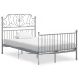 Estructura de cama sin colchón metal gris 120x200 cm