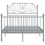 Estructura de cama sin colchón metal gris 120x200 cm