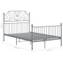 Estructura de cama sin colchón metal gris 120x200 cm