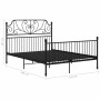 Estructura de cama sin colchón metal negro 140x200 cm
