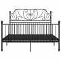 Estructura de cama sin colchón metal negro 140x200 cm