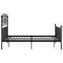 Estructura de cama sin colchón metal negro 140x200 cm