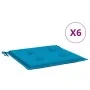 Gartensesselkissen 6 Stück Oxford-Stoff blau 50x50x3 cm von vidaXL, Kissen für Stühle und Sofas - Ref: Foro24-314047, Preis: ...