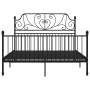 Estructura de cama sin colchón metal negro 160x200 cm