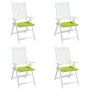 Cojines de silla de jardín 4 uds tela Oxford verde 50x50x3 cm de vidaXL, Cojines para sillas y sofás - Ref: Foro24-314063, Pr...
