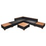 Gartenmöbel und Kissen 8 Stück schwarzes synthetisches Rattan von vidaXL, Gartensets - Ref: Foro24-42756, Preis: 877,18 €, Ra...